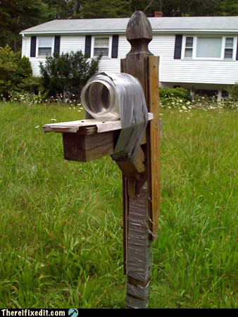 Jar Mailbox with Duct Tape