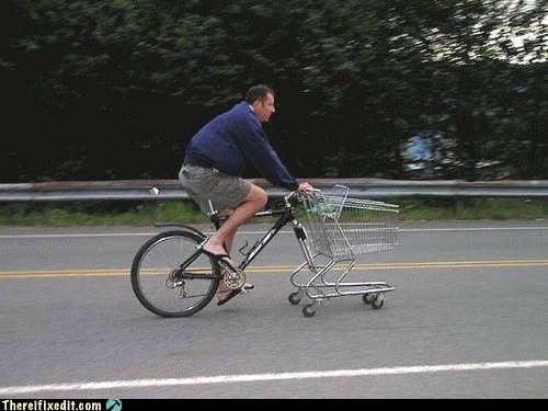 Cart on Front of Bike