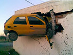Car Crashed Through a Wall